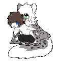 Animation of Colin being assimilated by the female snow leopard